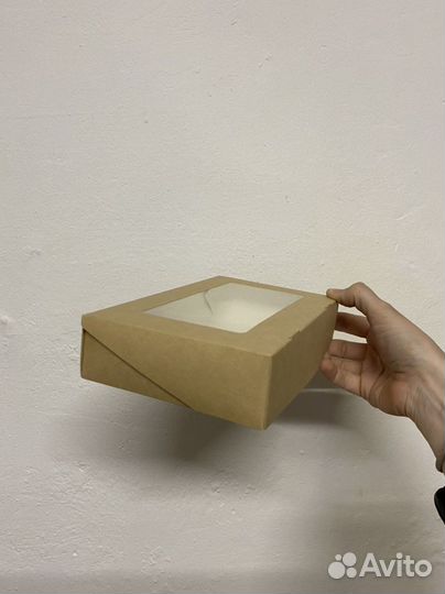 Коробка крафт с окном ecotab 1000