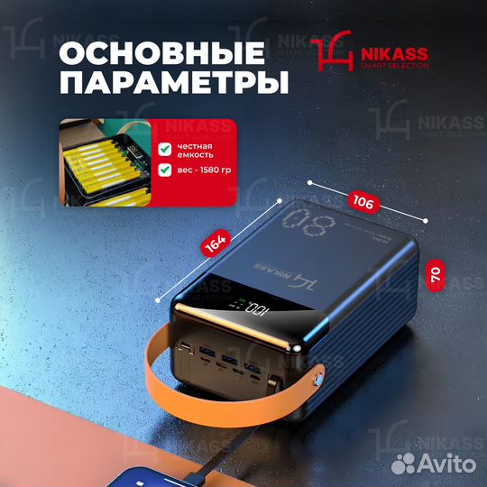 PowerBank/Повербанк 80000 mAh