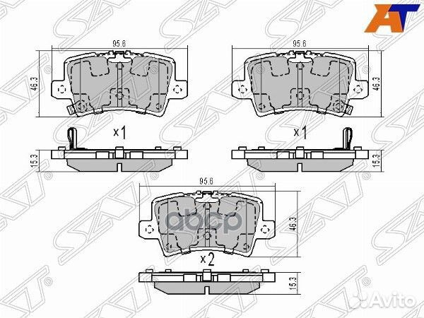 Колодки тормозные дисковые ST43022smge03 Sat