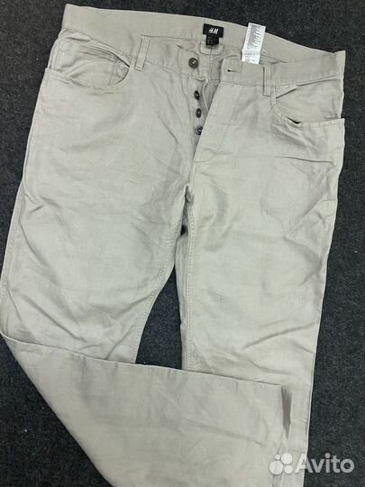 Мужские летние брюки лен H&М