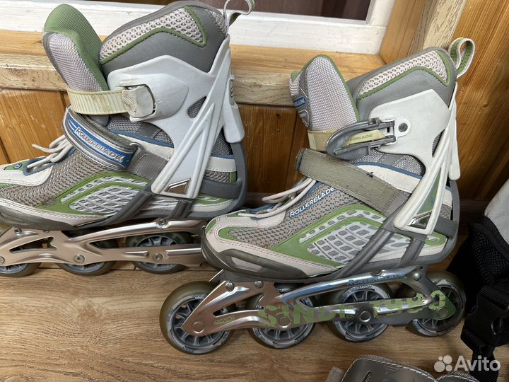 Ролики rollerblade женские 37 с рюкзаком и защитой
