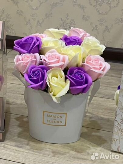 Букет из мыльных роз