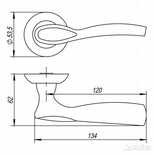Ручка дверная Rumba круглая розетка (кофе глянец)