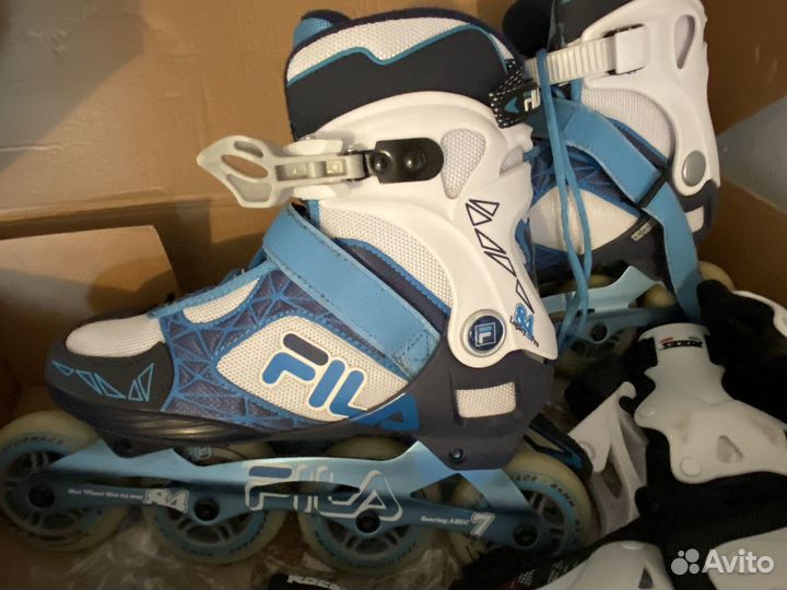 Роликовые коньки Fila и защита в подарок