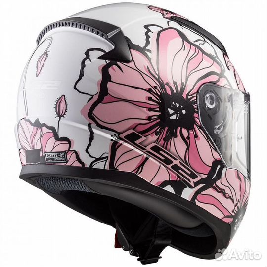 LS2 Мотошлем FF353 rapid poppies