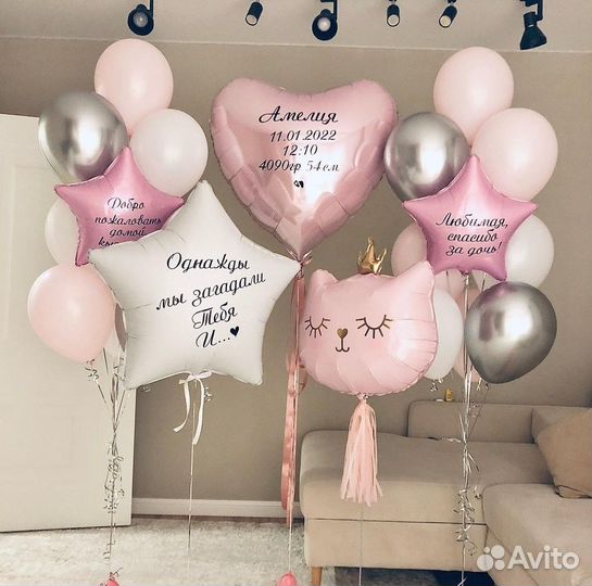 Набор шаров на выписку малышке