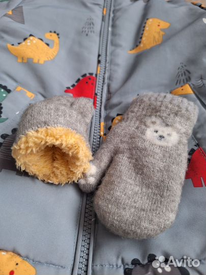 Куртка на мальчика с динозаврами 80