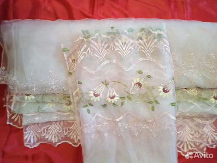 Комплект штор тюль органза разные и просто тюль