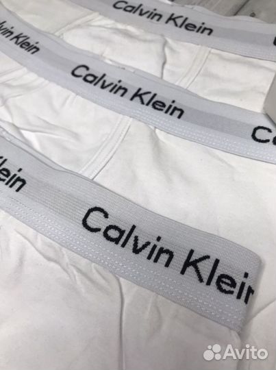 Трусы мужские белые calvin klein