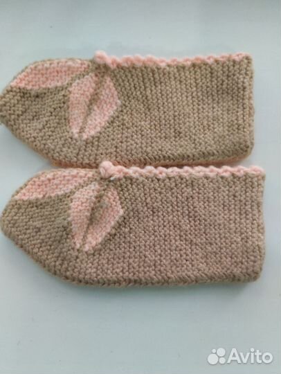 Носки шерстяные вязаные