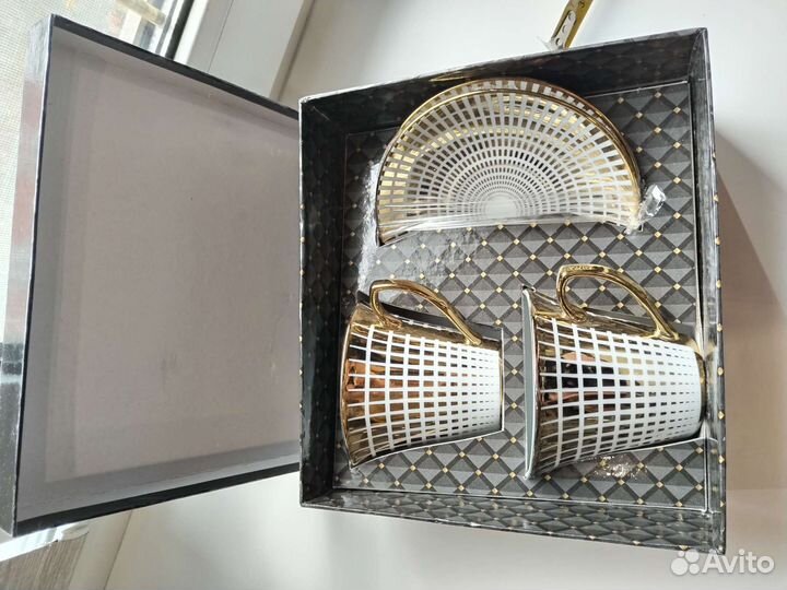 Чашка с блюдцем фарфор