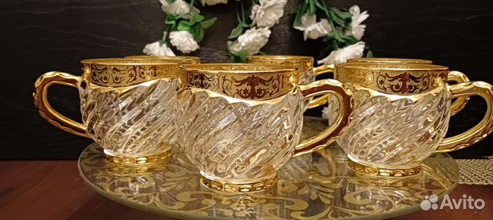 Чайный набор Чайные кружки Сервиз Сахарница Посуда