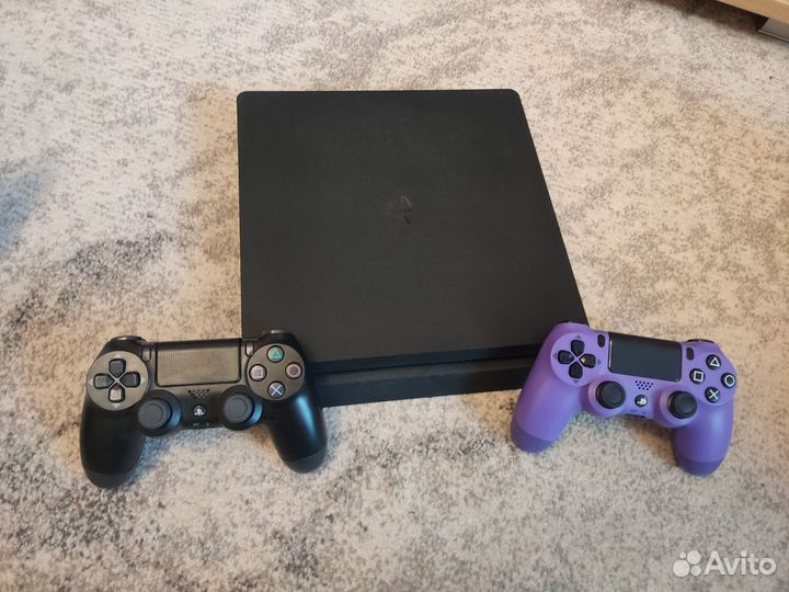 PS4 Slim 1Tb+2 джоя+PS Plus(600 игр)