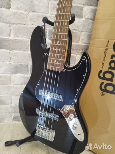 Бас-гитара Stagg SBJ-30 BLK 5S новая 5струн