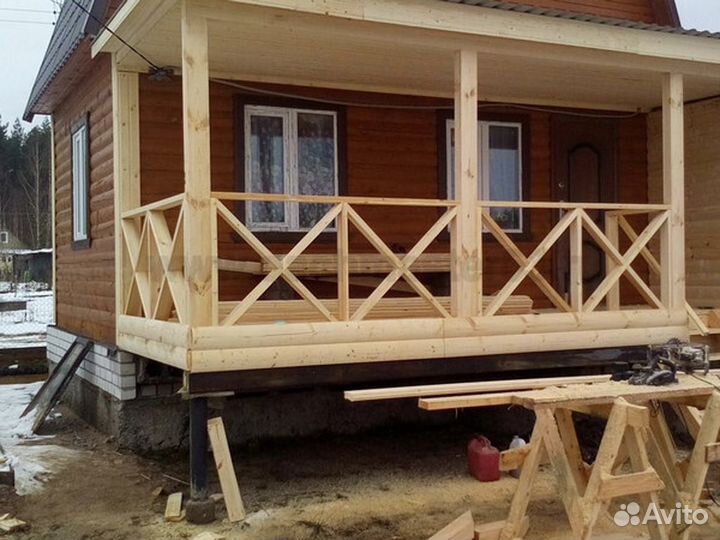 Строительство пристроек террасы веранды