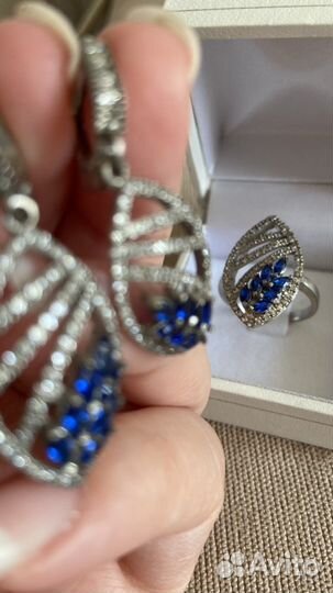 Серьги кольца серебро 925