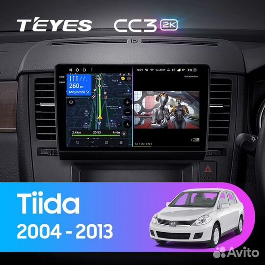 Магнитола Teyes CC3 2K 4/64 Nissan Tiida