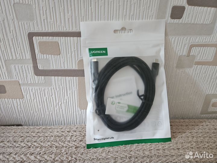Кабель Ugreen 100 W 100 Вт 5A USB Type-C 2 метра