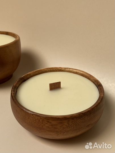 Свечи восковые в дереве