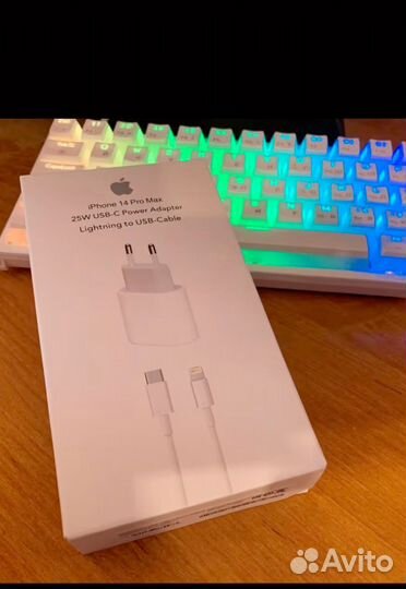 Комплект быстрой зарядки 25W (USB-C на Лайтинг)