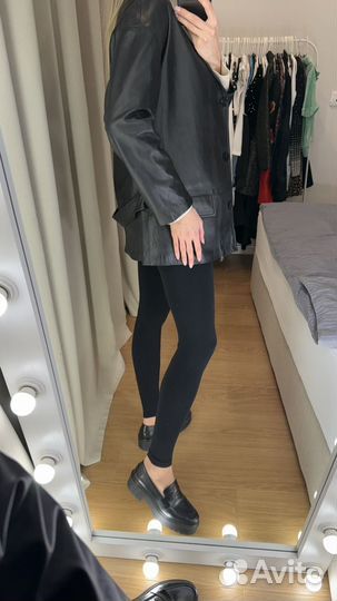 Кожаный пиджак женский prada s-m