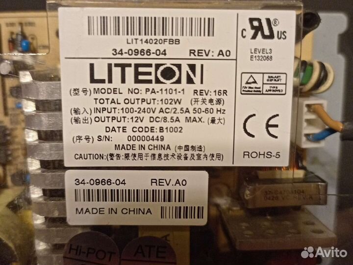 Lite-On PA-1101-01, блок питания для Cisco