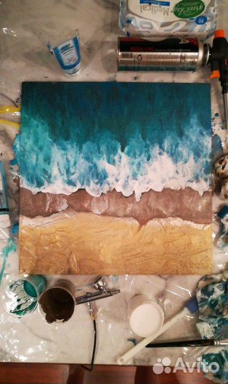 Интерьерные картины. Флюид арт. Абстракции