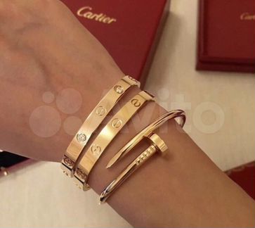 Браслет Cartier love золотой