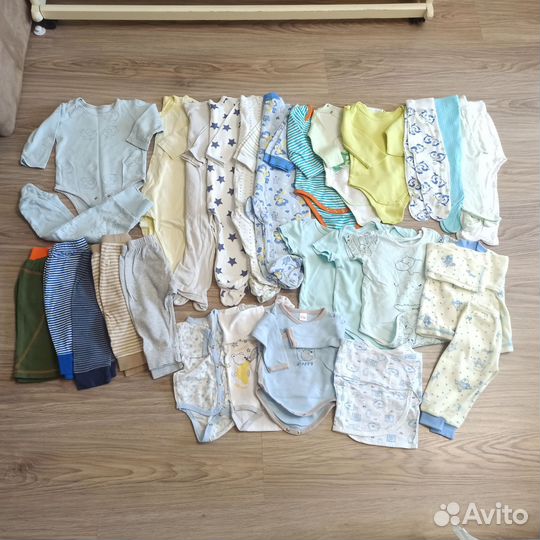 Большой пакет 29шт. одежды 56-68р