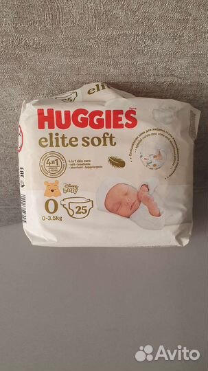 Подгузники Huggies elite soft 0