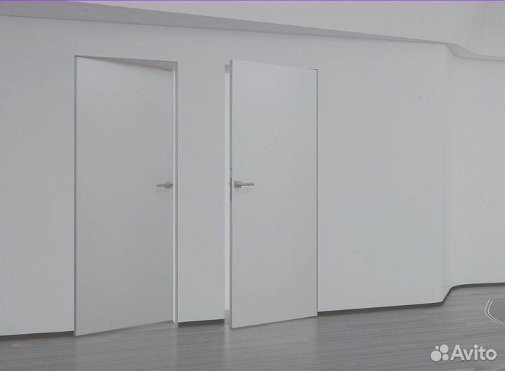 Дверь скрытая межкомнатная кромка черная 2100х700