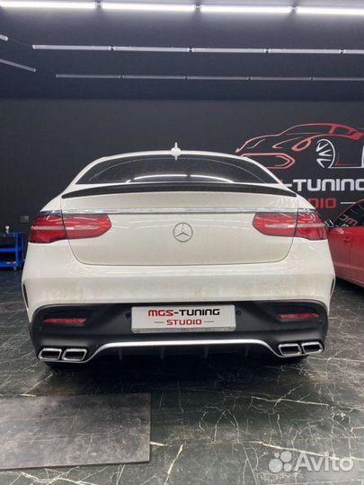 Диффузор+насадки 63 AMG Mercedes GLE-coupe 292