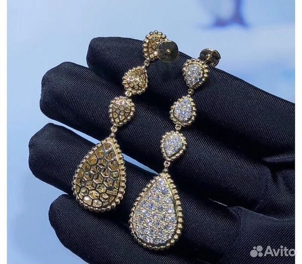 Boucheron Серьги золото, бриллианты 3,28 ct