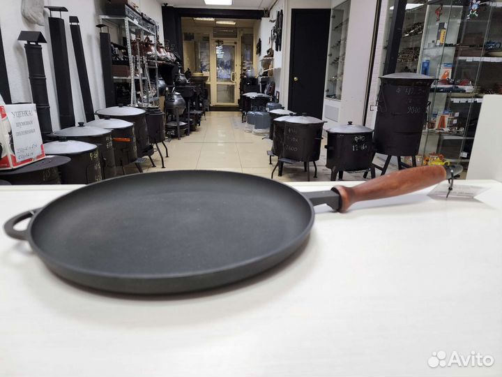 Сковорода блинная чугун 260*25мм