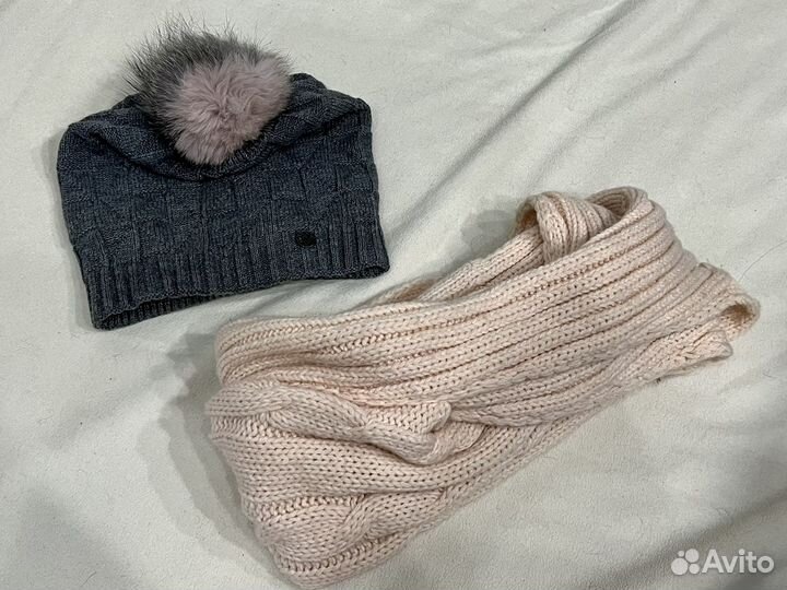 Шапка и снуд зима