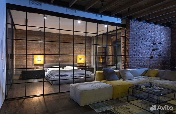 Перегородка межкомнатная для зонирования комнаты