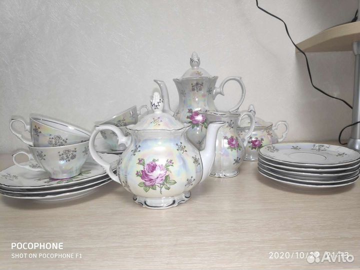 Чайный сервиз розы 20 предметов гдр