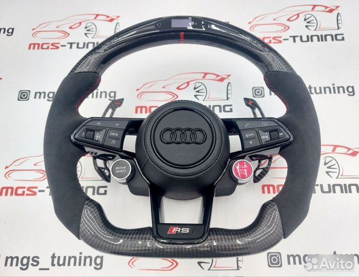 Руль Audi RS карбон экран Ауди A5 F5 RS5 А5 2016+