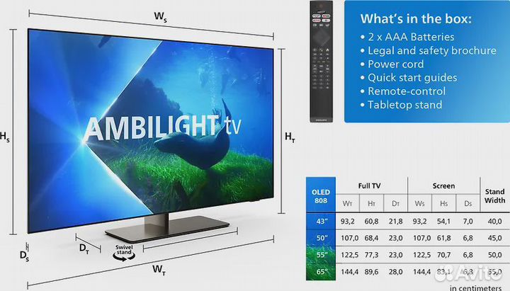 Новые Philips 48Oled808 Oled телевизоры. Гарантия