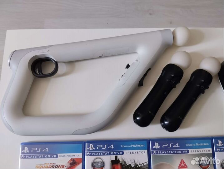 Sony Playstation VR + PS Aim, 2 Move, 5 игр