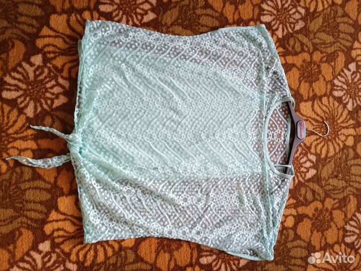 Кружевная накидка с майка