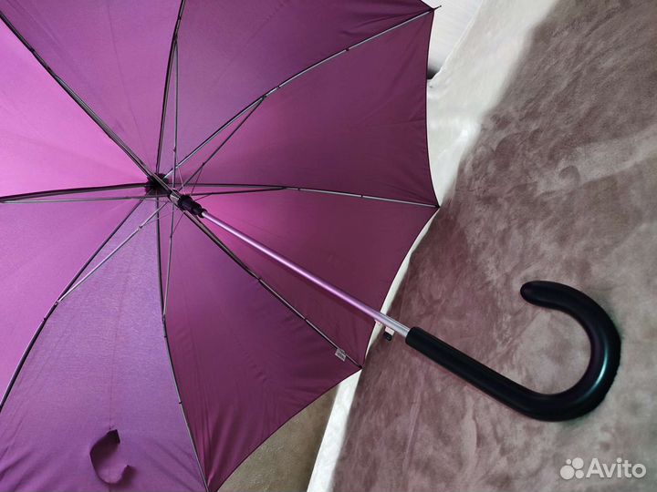 Зонт трость женский большой фиолетовый хамелеон