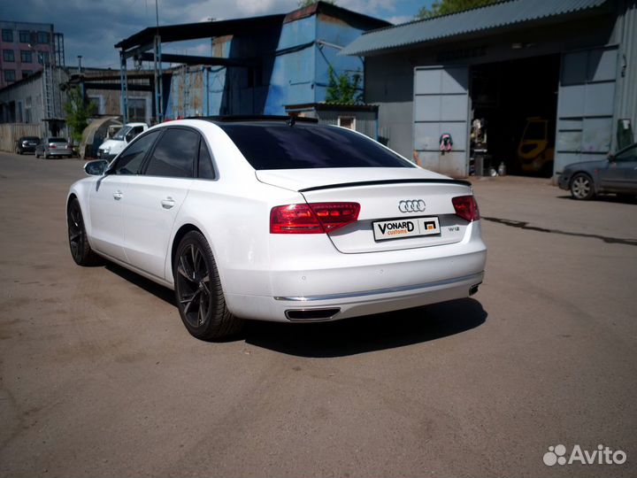 Спойлер лезвие на багажник Audi A8 D4 без выемки