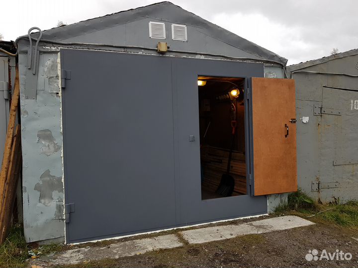 Ворота железные не покрашеные, петли 36мм,2 замка