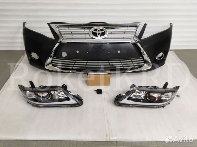 Передний бампер + фары Toyota Camry 40 06-2011г