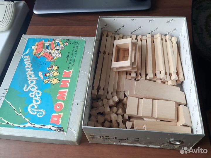 Детский конструктор деревянный разборный домик