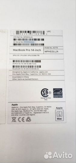 Macbook pro 14 m2 max 32gb 1tb (Цвет уточняйте)