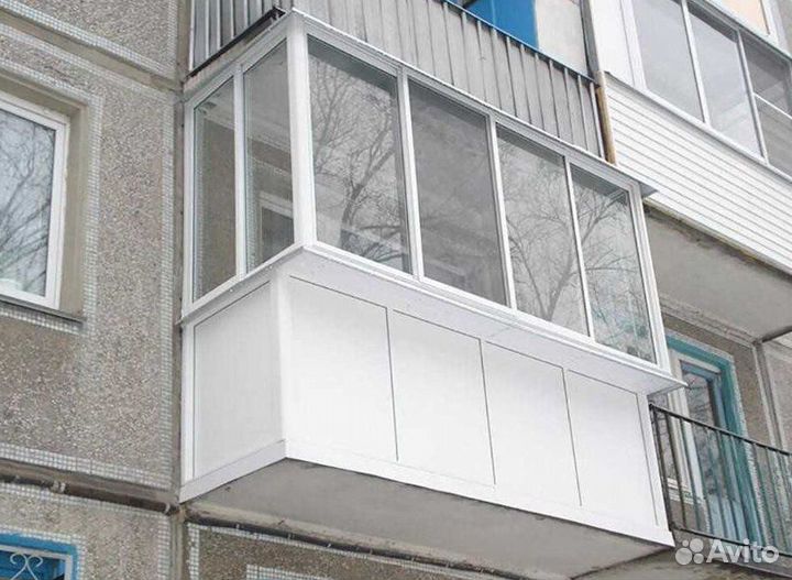Остекление балконов и лоджий в рассрочку S1968