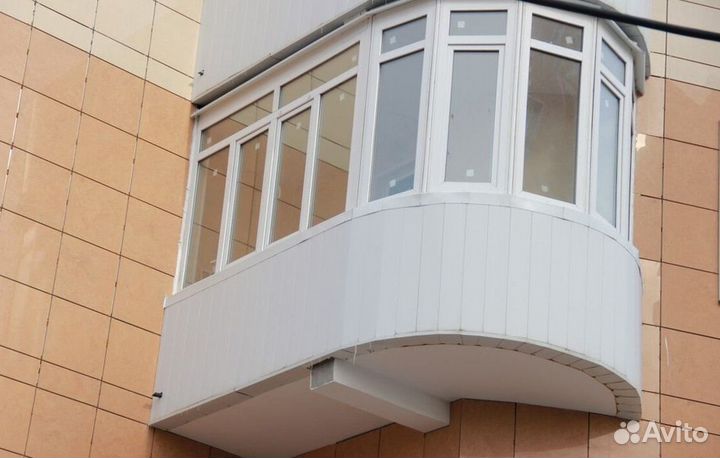 Остекление балконов и лоджий под ключ F8867