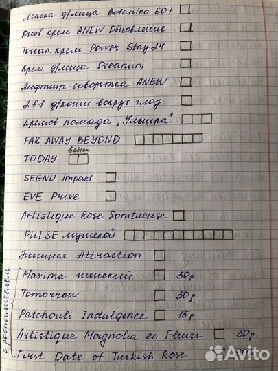 Набор пробных образцов avon